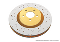 DBA 4000 Series XS Rear Drilled and Slotted Gold Brake Rotor DBA42061XS - 2016+ Holden RG Colorado and Trailblazer