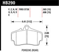 Hawk HT-10 Race Rear Brake Pads HB290S.583 - 2007-2012 Porsche Boxster S