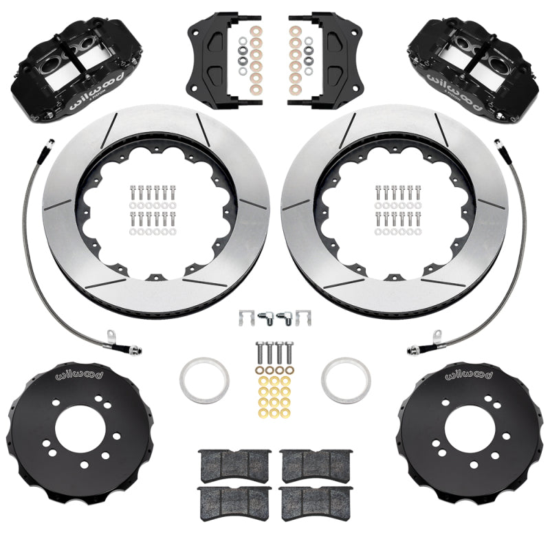 Wilwood 140-18253 Superlite 6R Front Big Brake Kit 14in Slotted Rotors, Flexlines, Black - 1995-1998 Nissan Skyline