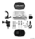Wilwood Compact Tandem Master Cylinder 1.12in Bore with Bracket and Valve - Ball Burnished 261-14964-P