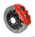 Wilwood AERO6 Front Hat Big Brake Kit 140-14751-DR 14.00in Drilled Rotors Red with Lines - 2000-2006 BMW M3 E46