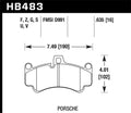 Hawk ER-1 Front Brake Pad Set - 2005-2008 Porsche 911 Carrera 3.6L (Ceramic Composite Brakes)