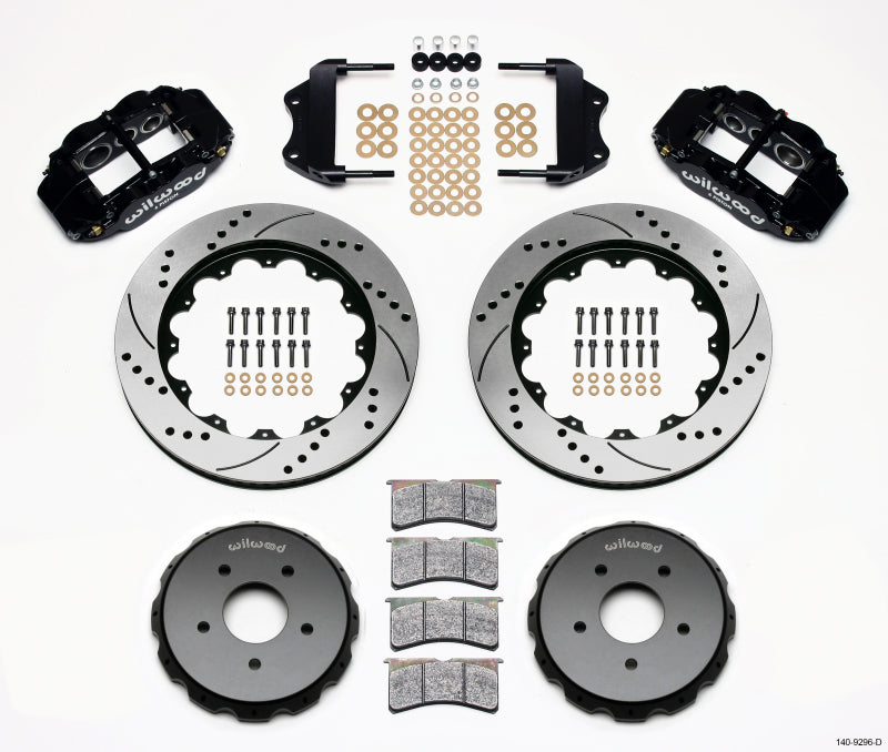 Wilwood 140-9296-D Front Big Brake Kit, Narrow Superlite 6R, 14.00in Drilled Rotors with Lines - 2004-2006 Pontiac GTO