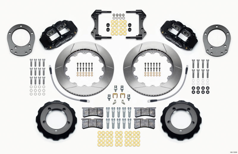 Wilwood 140-13330 Forged Narrow Superlite 4R Front Big Brake Kit 14.00in Rotors, with Lines - 1976-1977 Ford Bronco Dana 44