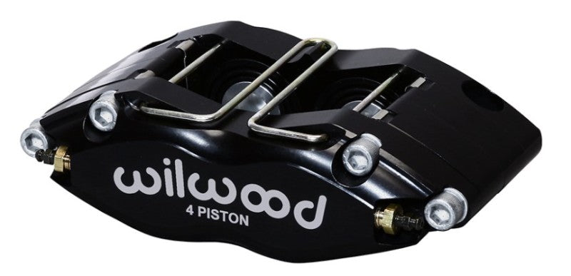Wilwood DynaPro Radial Mount 4-Piston Caliper 120-7374-BK - 1.25in Pistons, 0.81in Rotor, Black Powder Coat
