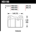Hawk Performance DTC-60 Rear Race Brake Pads HB198G.685 - Porsche 924 / 928 / 944