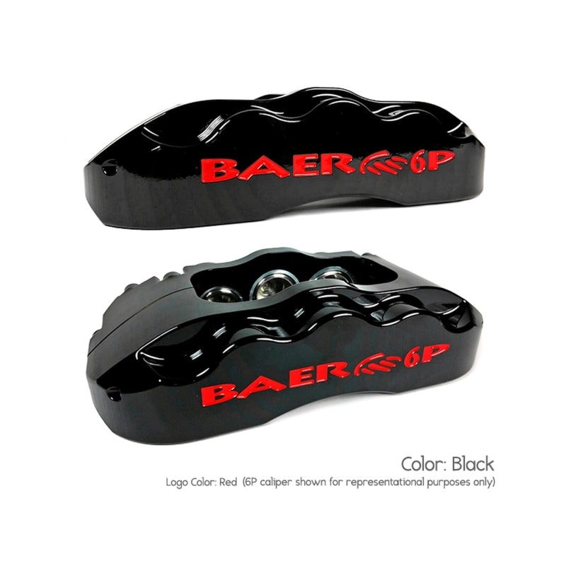 Baer Extreme+ Front Big Brake Kit 14-Inch 6-Piston Slotted Drilled Rotors Black - 1977-1996 Chevrolet Caprice Std. Studs
