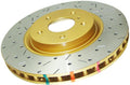 DBA DBA4888XS 4000 Series XS Gold Cross Drilled and Slotted Front Rotor - 1999-2001 Jeep Cherokee / Wagoneer, 1999-2006 Wrangler