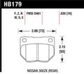 Hawk Performance HPS Street Rear Brake Pads HB179F.630 - 2006-2007 Subaru WRX