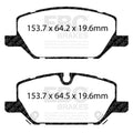EBC Redstuff Ceramic Front Brake Pads DP33117C - 2020+ Cadillac CT5 Premium and Luxury 2.0T