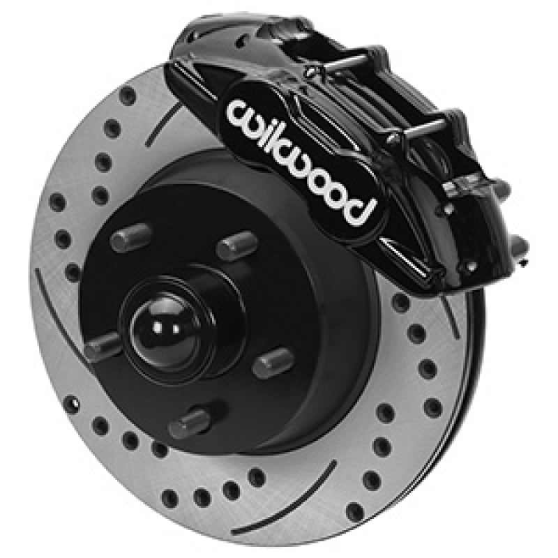 Wilwood D11 Brake Kit 140-16801-D with Flex Lines - 11.29 in Drilled Rotors, 1965-1967 Ford Mustang