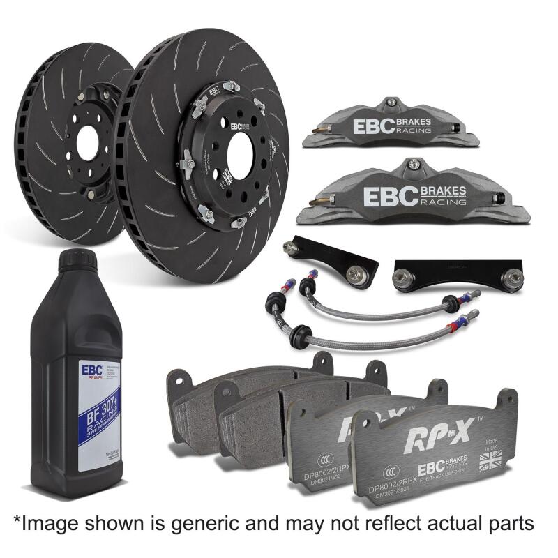 EBC Racing Front Big Brake Kit Anodized Apollo-4 Calipers 330mm Rotors - Volkswagen Up GTI