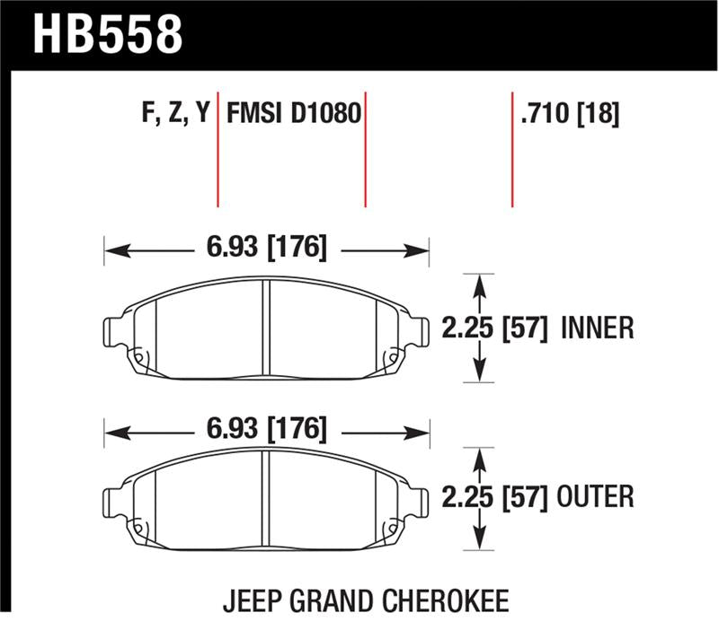 Hawk HPS Street Brake Pads - HB558F.710