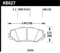 Hawk Performance HB627Z.690 Performance Ceramic Street Brake Pad Set - Quiet, Ultra-Low Dust