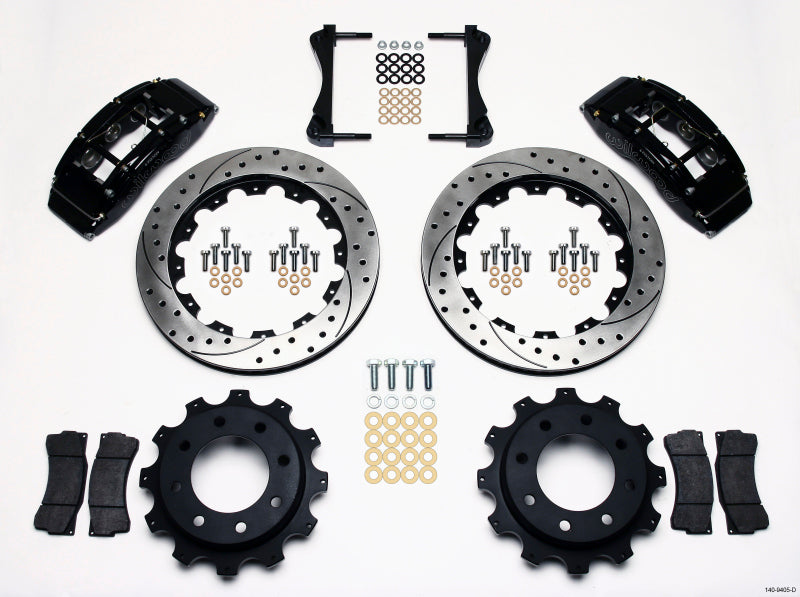 Wilwood TC6R Rear Big Brake Kit 16.00in Drilled Rotors - 1999-2010 Hummer H2, 4.63 Center (140-9405-D)