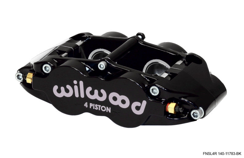 Wilwood Forged Narrow Superlite 4R Radial Caliper 120-11783-BK, Black, 1.25/1.25 in Pistons, 1.10 in Disc