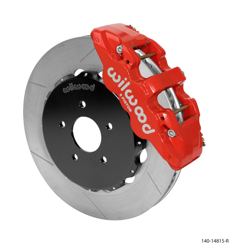 Wilwood AERO6 Front Big Brake Kit 14in Rotor Red - 2003-2009 Nissan 350Z