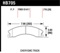 Hawk LTS Rear Brake Pad Set HB705Y.776 - Chevrolet and GMC Express, Savana, Silverado, Sierra 1500-4500