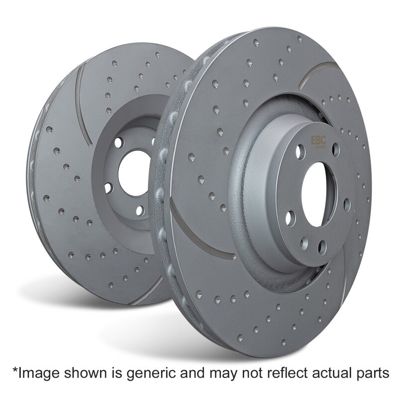 EBC 3GD Sport Slotted Front Rotor Set GD7896 - 2020+ Genesis GV80 2.5T (4-Piston Caliper)
