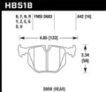 Hawk ER-1 Rear Brake Pads - 2001-2005 BMW 330Ci 3.0L Base