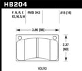 Hawk ER-1 Front Race Brake Pads HB204D.615 - 1990-1993 Volvo 240 2.3L
