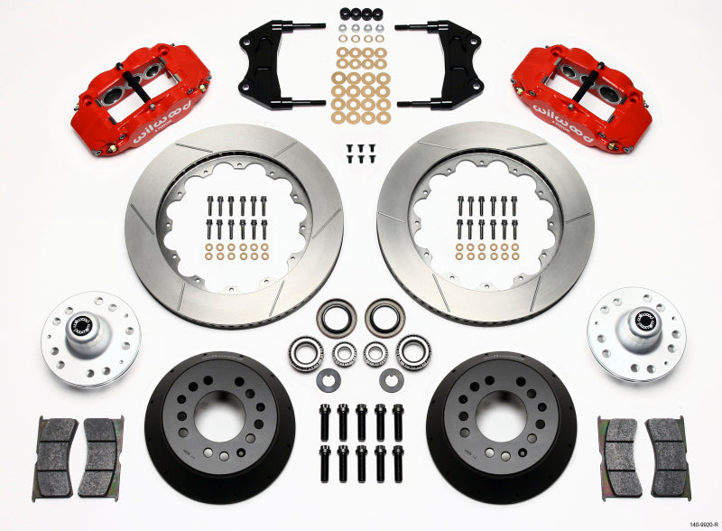 Wilwood Narrow Superlite 6R Front Big Brake Kit, Red Calipers, 14.00in Rotor - WWE ProSpindle Radial Mount