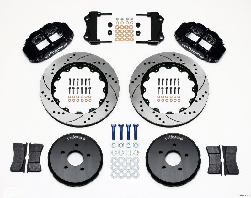 Wilwood 140-9192-D Forged Narrow Superlite 6R Front Big Brake Kit 14in Drilled Rotors - Nissan 350Z / Infiniti G35