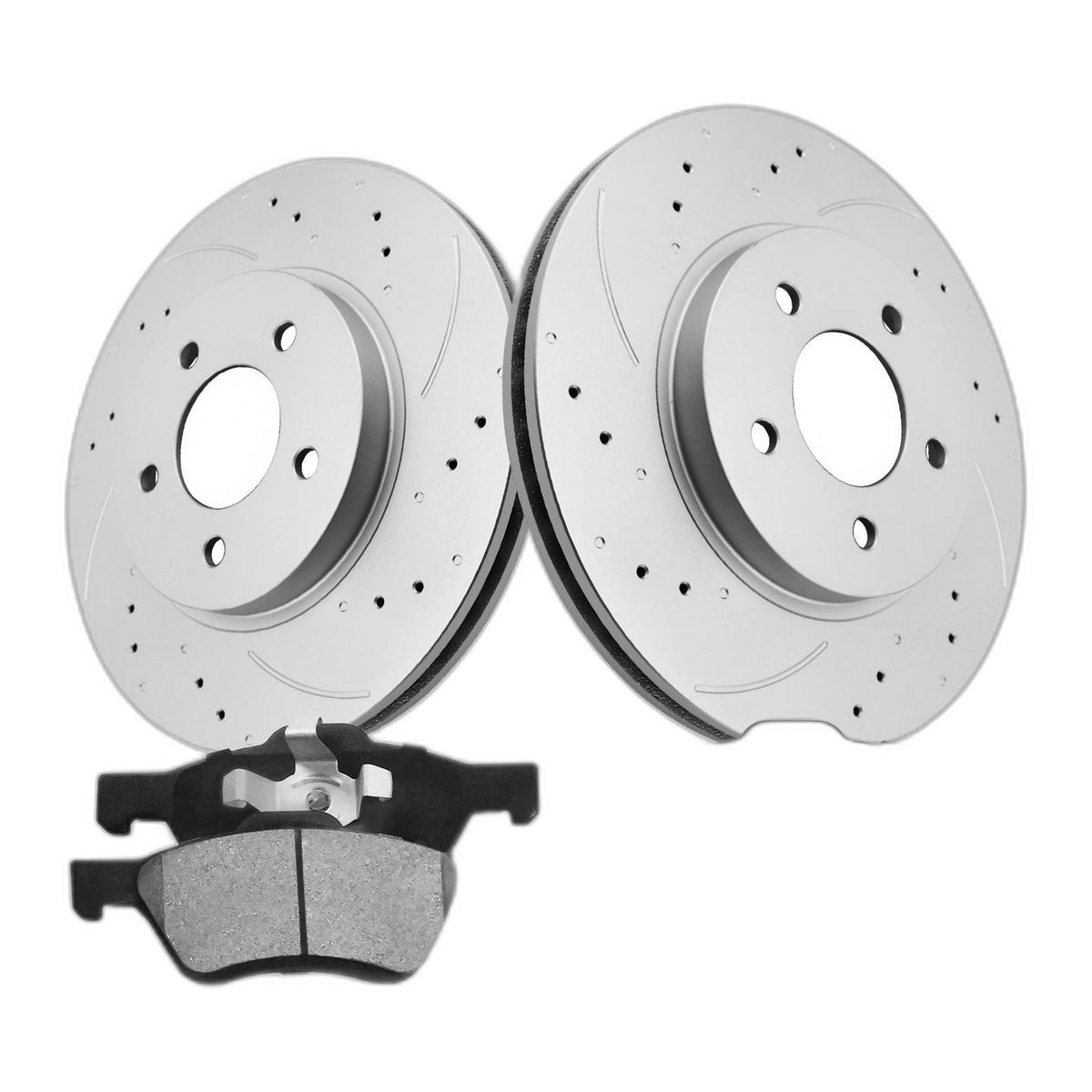 Front Drilled Rotors Brake Pads for Ford Escape Mazda Tribute Mercury Mariner