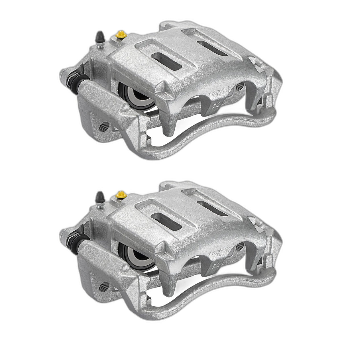 Pair Front Brake Calipers & Brackets Fits 2008-2010 Ford F-250 Super Duty 6.4L