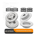 Front and Rear Brake Rotors Pads Kit for Toyota Highlander 2008-2009 2010-2013