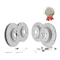 Front and SOLID Rear Brake Rotors Ceramic Brake Pads for FORD EDGE 2015-2020