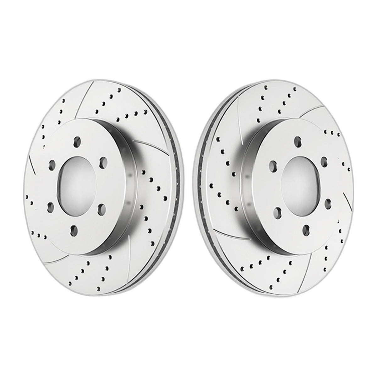 Front Drilled Rotors Ceramic Brakes Pads Disc Fit 4WD 2004-08 Ford F-150 Mark LT