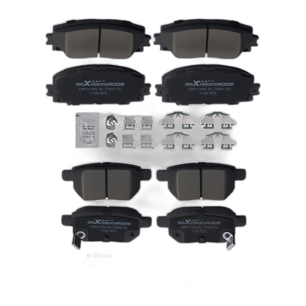 Brake Pads Set Front Rear for Toyota Prius 2010-2020 Ceramic P1184 P1354