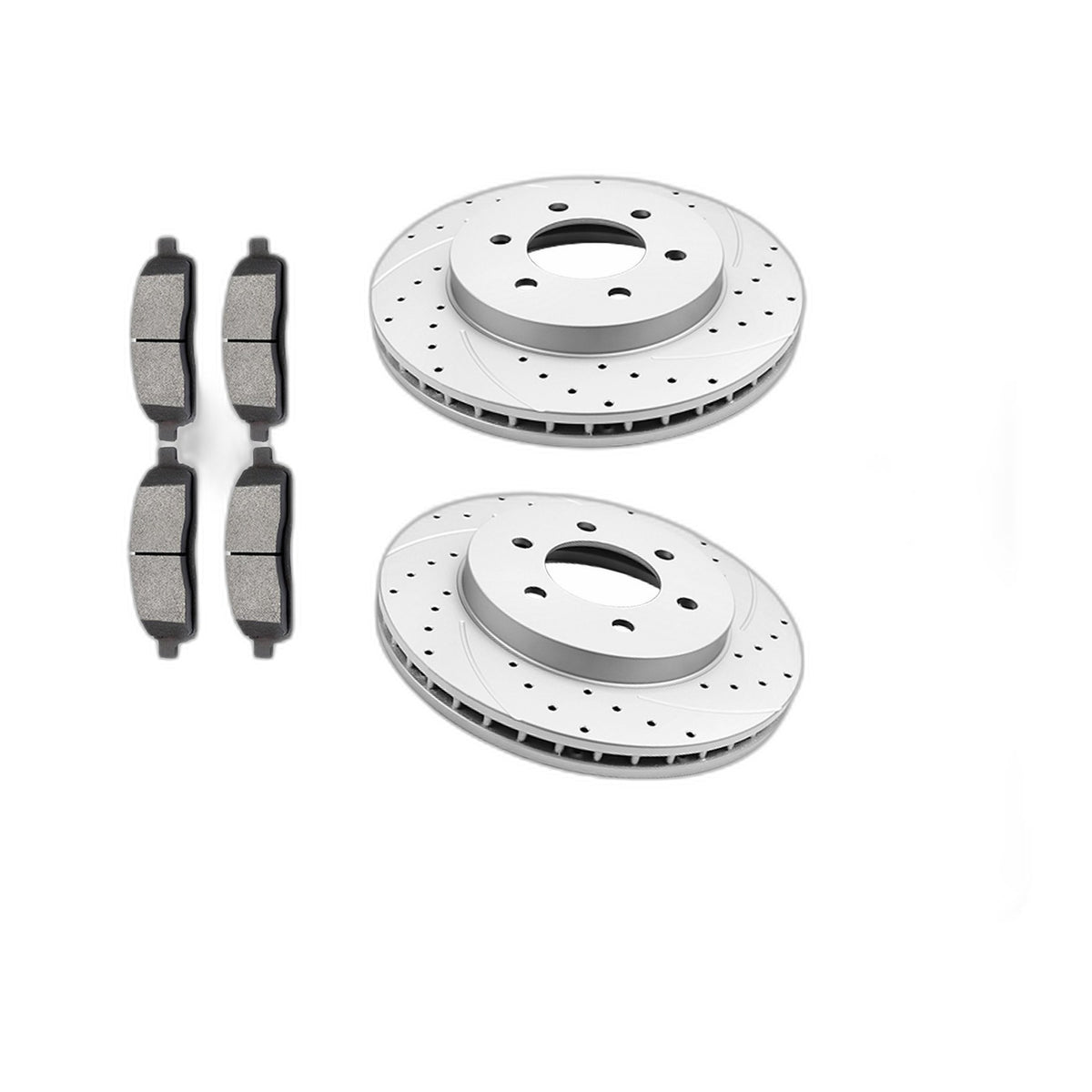 Front Brake Rotors Pads Kit for Lincoln Mark LT 06-2008 Ford F150 Slotted