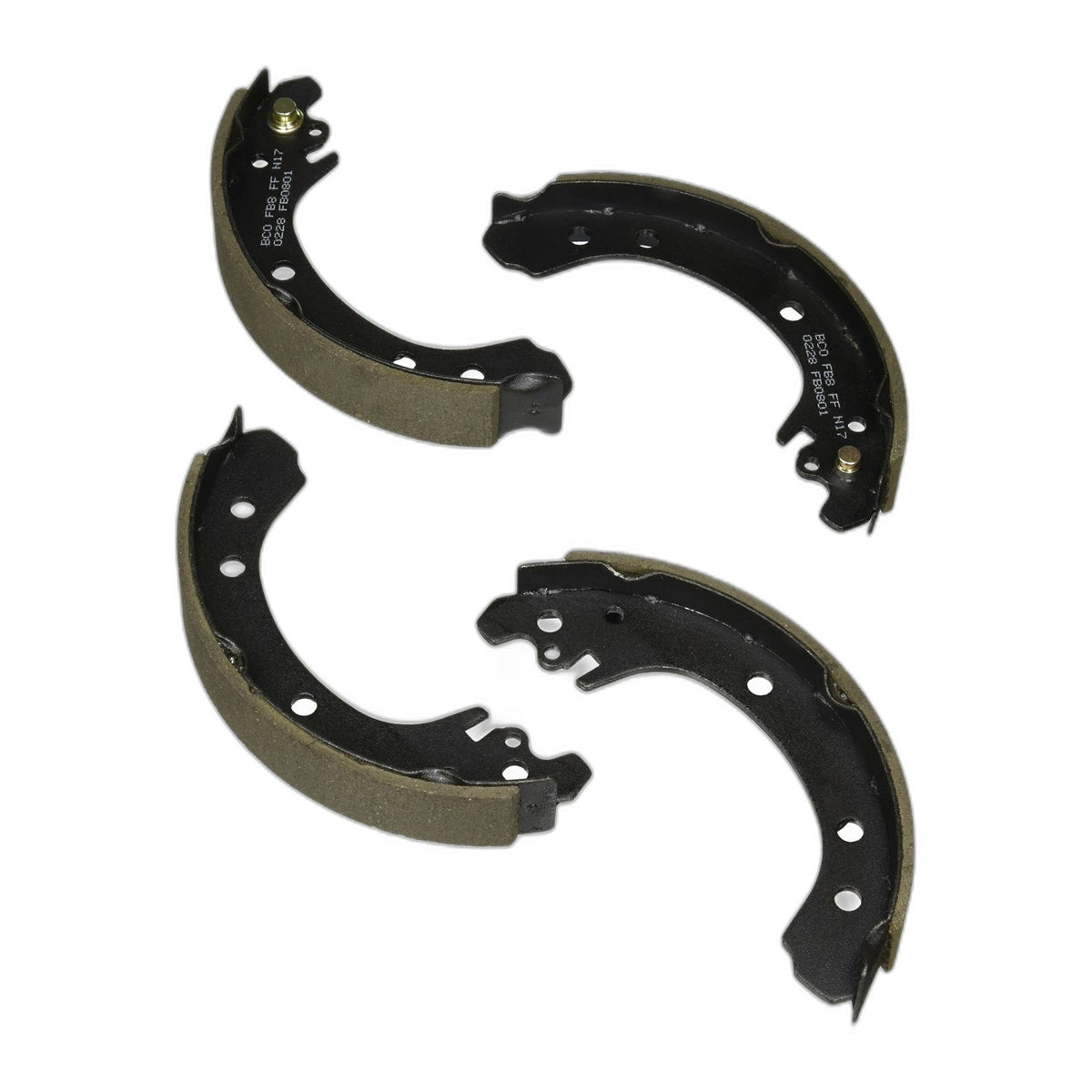 BOSCH BS801 Blue Drum Brake Shoe Set - Rear