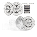 Front Rear DRILLED Rotors and Brakes Pads for 2013-2020 Ford Fusion Lincoln MKZ