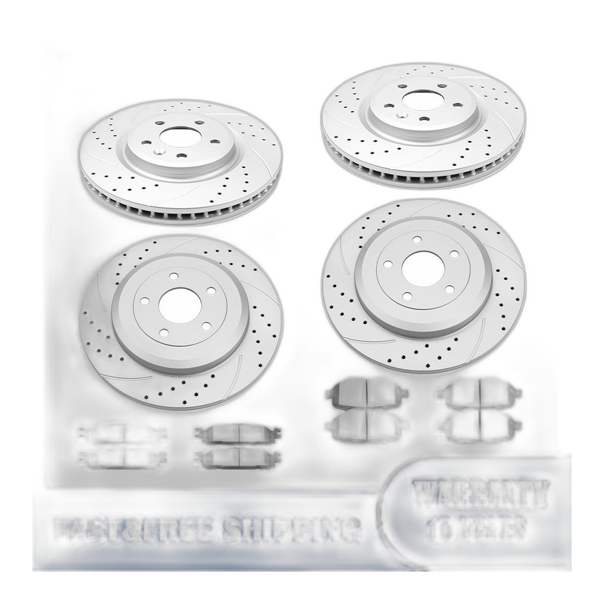 Front Rear Brake Rotors Pads Kit for Ford Explorer 13-2019 Standard Duty Brakes