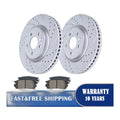 Front Brake Rotors Pads Kit for Ford Explorer Flex Lincoln MKT Slotted 325mm