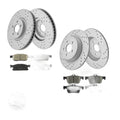 316mm For 2015 - 2020 Ford Edge Front Rear Disc Rotors Ceramic Brake Pads Kit