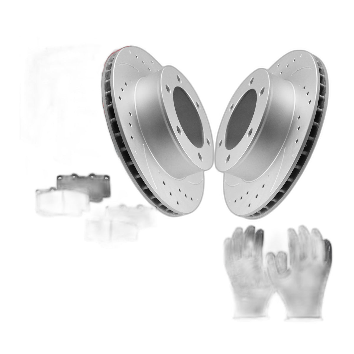 Front Drilled Brake Rotors Ceramic Brake Pads Kits for Toyota 4Runner Tacoma