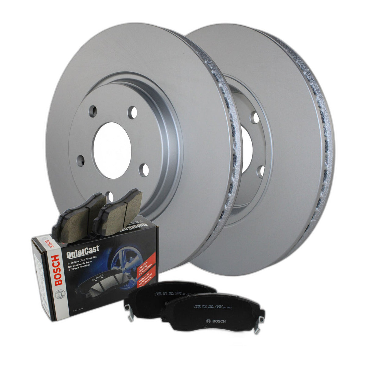Front Brake Kit 296mm Disc Rotors & Bosch Ceramic Pads For Cobalt Malibu G6 Aura