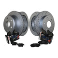 Front Rear Brake Kit Drill Rotors & Bosch Ceramic Pads For Silverado Sierra 1500
