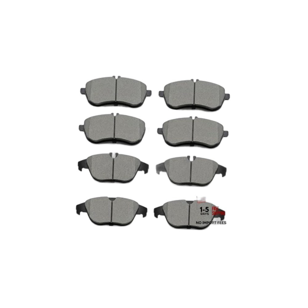 8 Pcs Front Rear Ceramic Brake Pads Set for 2012-2016 Mercedes-Benz