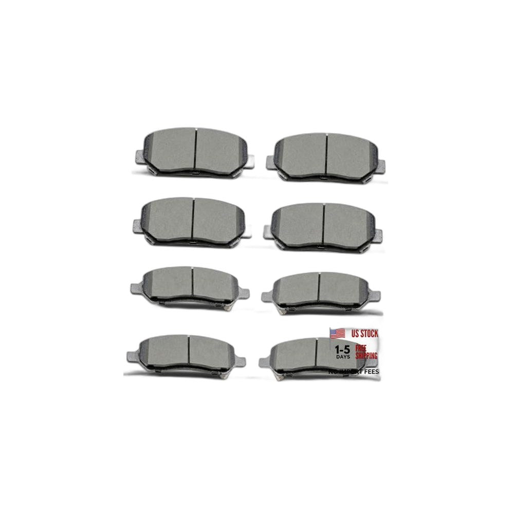 D1623 D1647 Front Rear Ceramic Brake Pads Set for 2013-2016 Dodge Dart