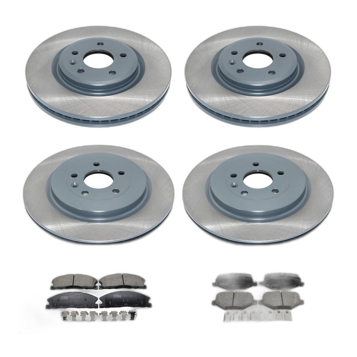 DuraGo Front Rear Disc Brake Rotors & TRW Ceramic Pads Kit for Ford Explorer