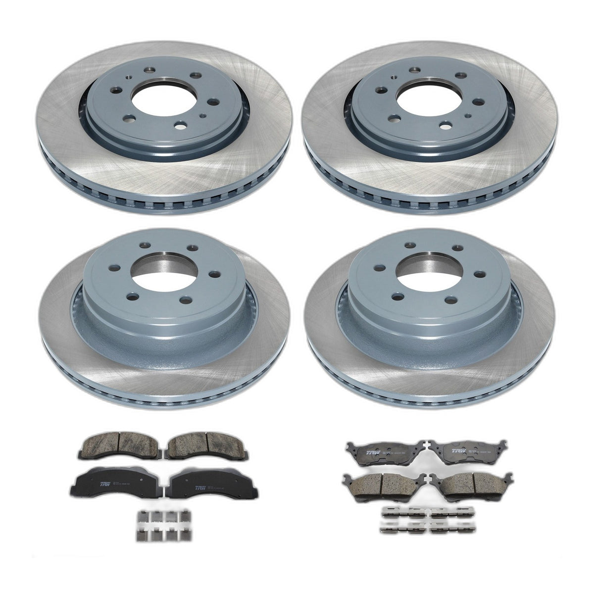 DuraGo Front Rear Disc Brake Rotors TRW Ceramic Pad Kit for Ford F-150 2012-2017