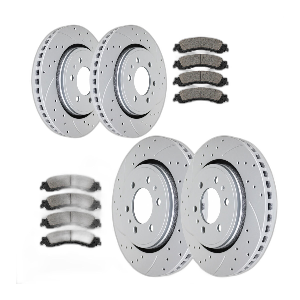 For Ford F-150 Front Rear Brake Rotors Brakes Pads Brakes Rotor and Pad Kits