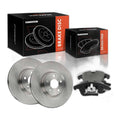 A-Premium 12.44 In (316mm) Front Vented Brake Rotors and Ceramic Pads Kit