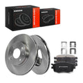 A-Premium 10.08 inch (256mm) Front Vented Brake Rotors and Ceramic Pads Kit
