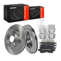 A-Premium 10.00 inch (254mm) Front Vented Brake Rotors and Ceramic Pads Kit